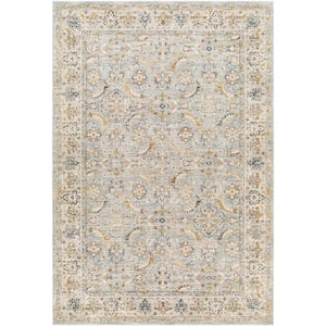 Beckham Light Gray Medallion 9 ft. x 12 ft. Indoor Area Rug