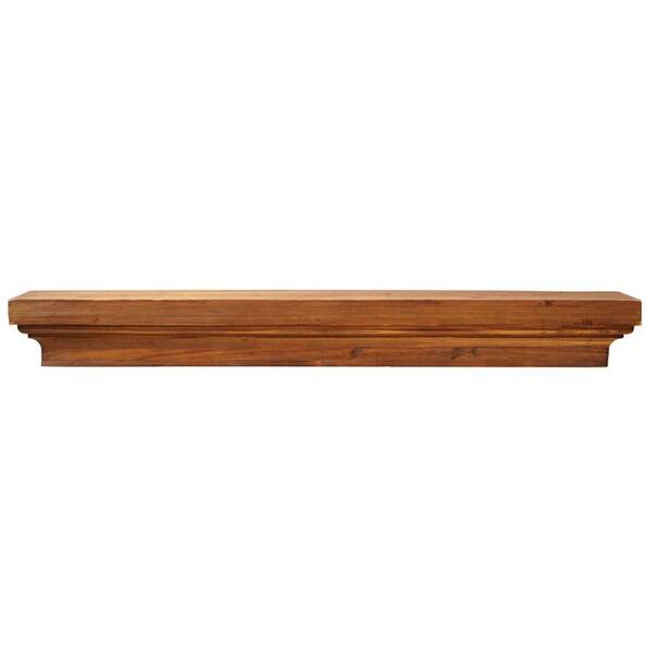 Unbranded 36 in. x 6 in. Floating Brown Wood Decorative Shelf