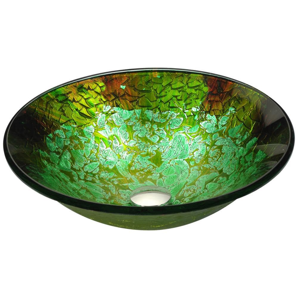 ANZZI Chrona Series Vessel Sink in Emerald Burst LSAZ213 The Home Depot