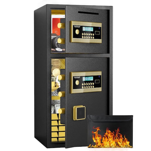 6 cu.ft. Large Double-Door Coin-Operated Digital Security Safe with Hidden Code Function Fireproof and Waterproof