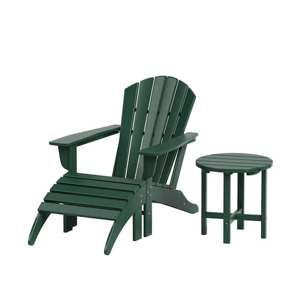 Westin Outdoor Vesta Dark Green 3 Piece, Colored Plastic Adirondack Chairs Home Depot