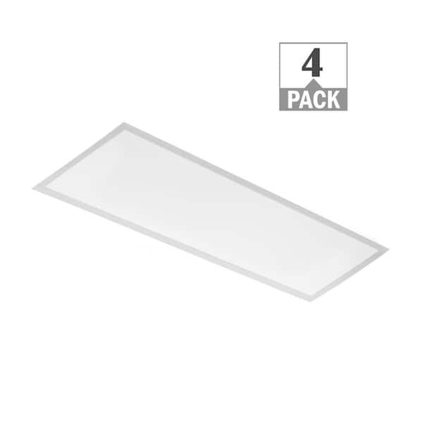 4-Pack 1 ft. x 4 ft. Backlit Selectable Lumens Wattage 3500K 4000K 5000K Integrated LED Flat Panel Light 0-10V Dimming
