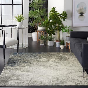 Passion Charcoal Ivory 4 ft. x 6 ft. Abstract Contemporary Area Rug