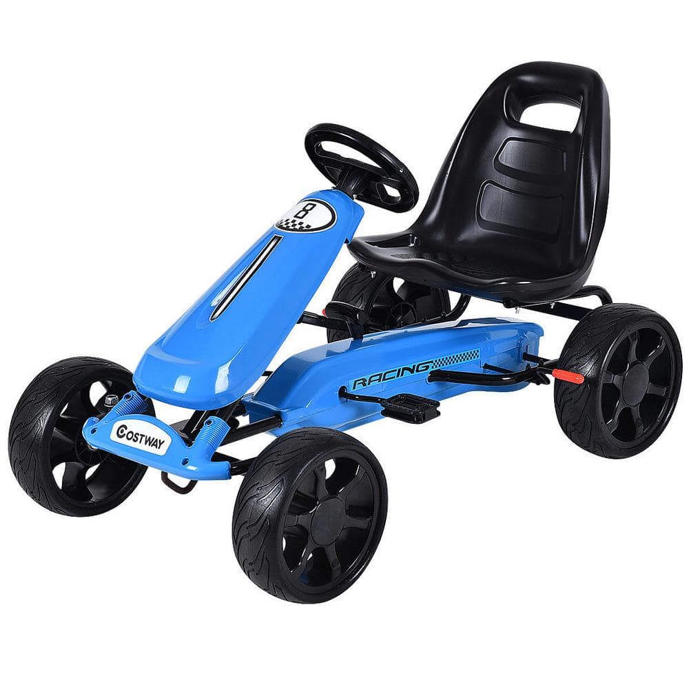 HOMCOM Deluxe Pedal Go Kart EVA Wheels Ride-on Car Children Racing Toy Kids  Gift