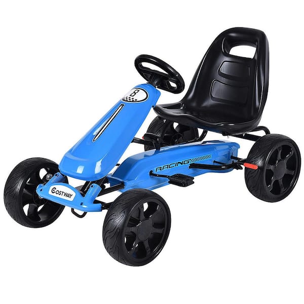 Costway Kids Ride On Car Pedal Powered Car 4 Wheel Racer Toy Stealth  Outdoor GHM0375NY - The Home Depot