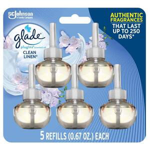 3.35 fl. oz. Clean Linen Scented Oil Plug-In Air Freshener Refill (5-Count)