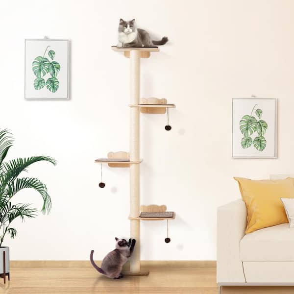 VEVOR Tiers Cat Tree, Cat Wall Furniture Set with Jumping