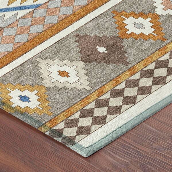 Chantille Machine Washable Indoor/Outdoor Abstract ACN2519 Ivory 10 ft. x 14 ft. Area Rug