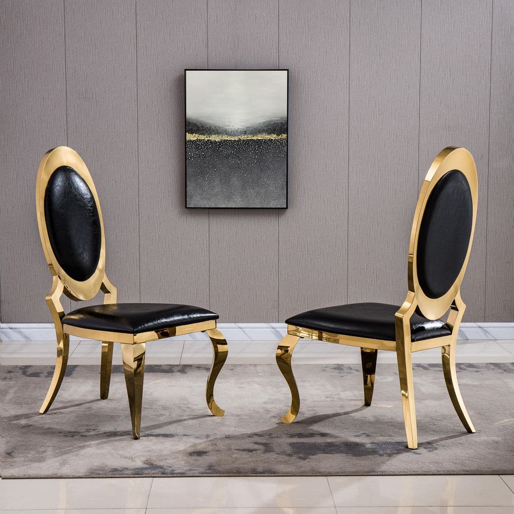 Black gold dining deals chairs