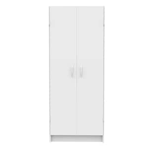 24 x 12.5 x 59.5 In. Adjustable 4 Shelf Pantry Cabinet, White