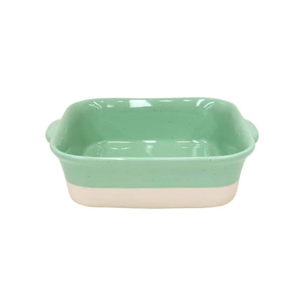 CASAFINA Fattoria 10.50 in. 75 fl. oz. Green Ceramic Stoneware Baker