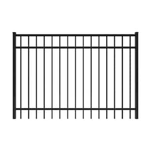 Vinings 6 ft. W x 4 ft. H Black Aluminum Pre-Assembled Fence Gate