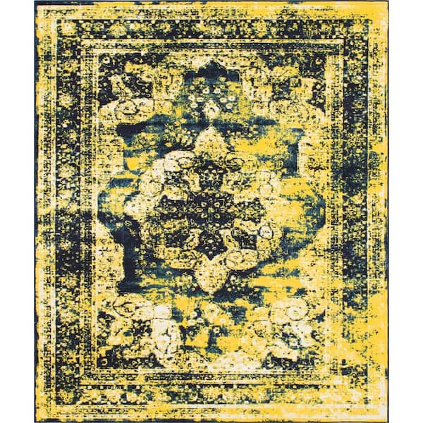 Unique Loom Sofia Salle Garnier Navy Blue 8' 0 x 10' 0 Area Rug