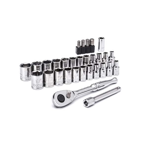 Husky 1/4 in. Drive Socket Wrench Set (30-Piece) H4D25SWS - The 