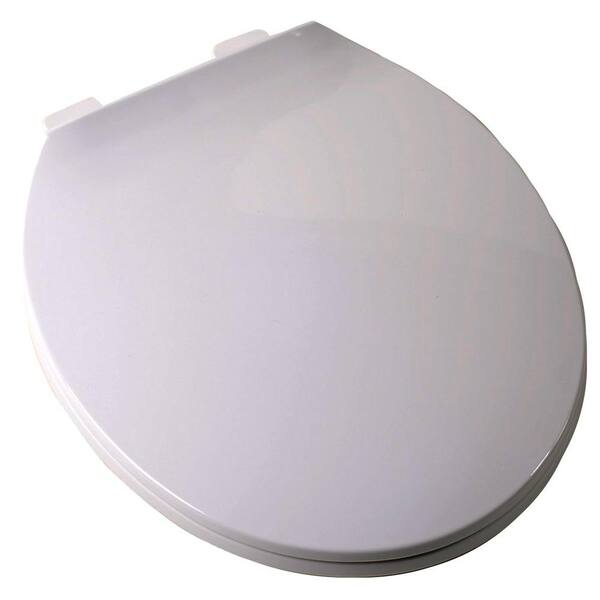 Comfort Seats Contemporary Round Closed Front Toilet Seat in White