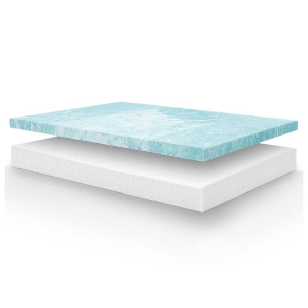 Vibe Heather Grey Medium Firm Gel Memory Foam Bed-in-a-Box