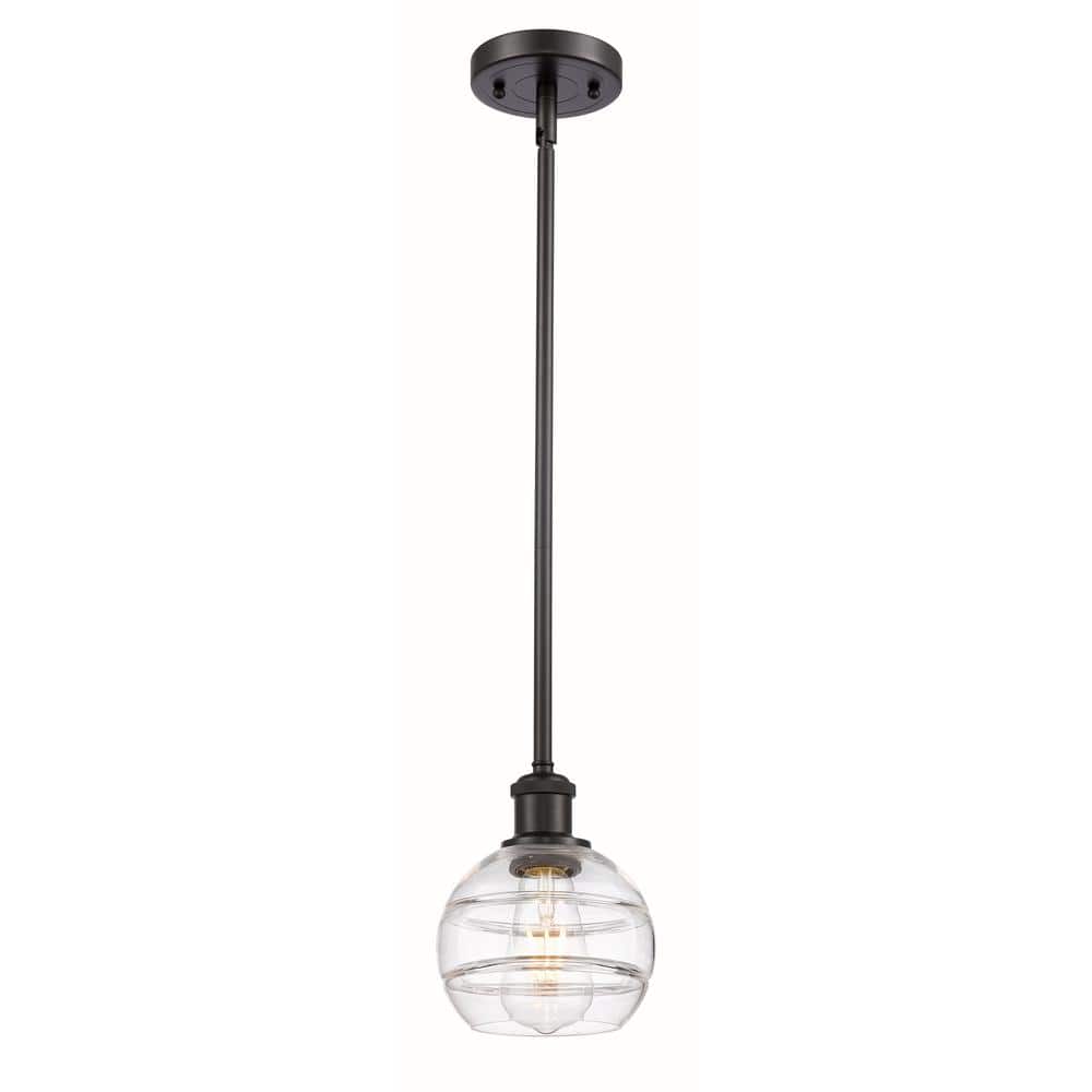 Rochester 100-Watt 1-Light Oil Rubbed Bronze Standard Mini Pendant Light with Clear Glass Shade, No Bulbs Included price history on PriceWatchPro