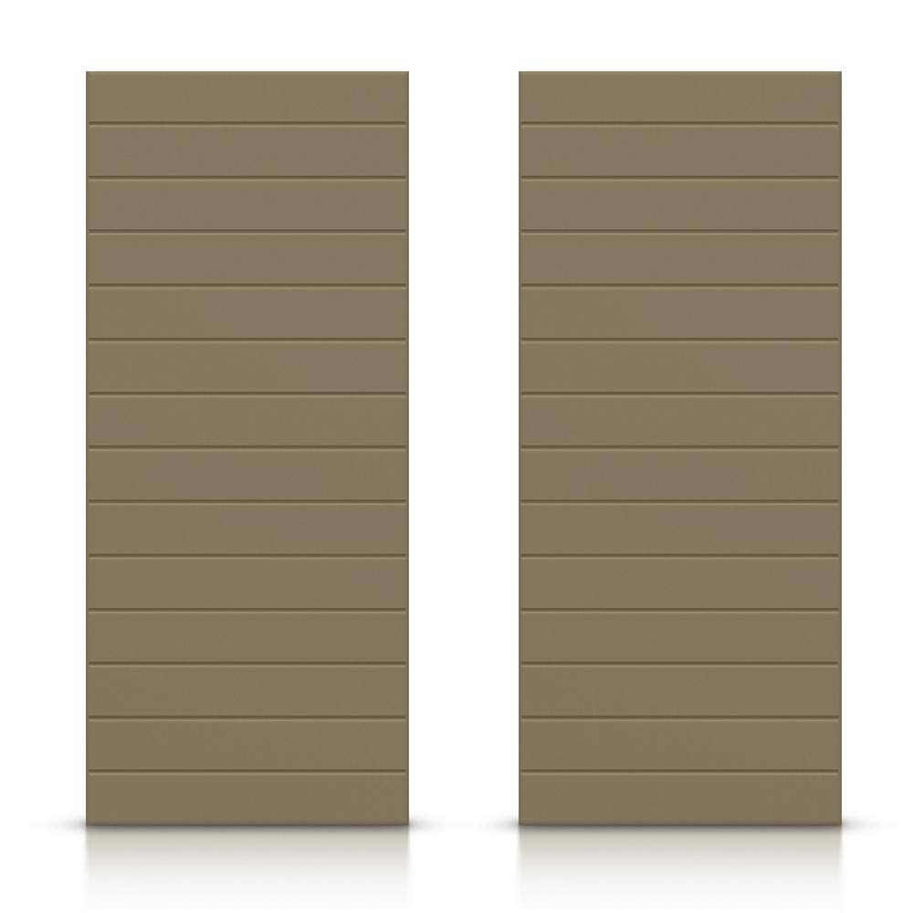 84 in. x 96 in. Hollow Core Olive Green Stained Composite MDF Interior Double Closet Sliding Doors price history on PriceWatchPro