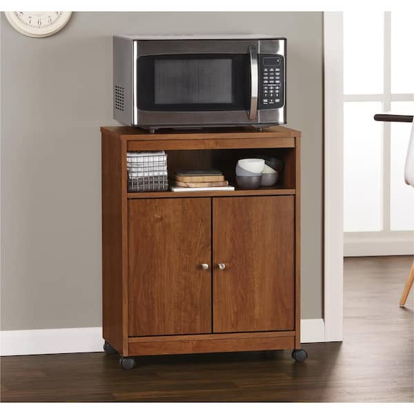 Altra Furniture Landry Medium Brown Microwave Cart