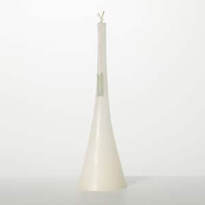 14" Christmas White Trumpet Candle