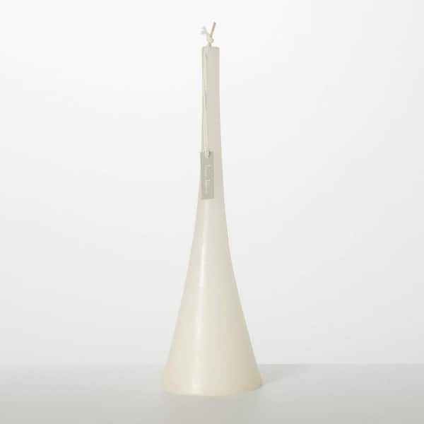 Vance Kitira 14" Christmas White Trumpet Candle