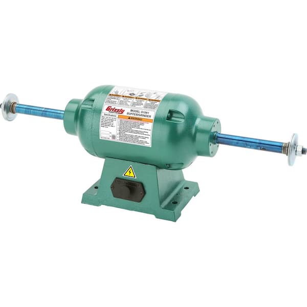Grizzly Industrial 14 Amp, Corded 1 HP, 115-Volt, Single-Phase, 3450 RPM The Buffing System