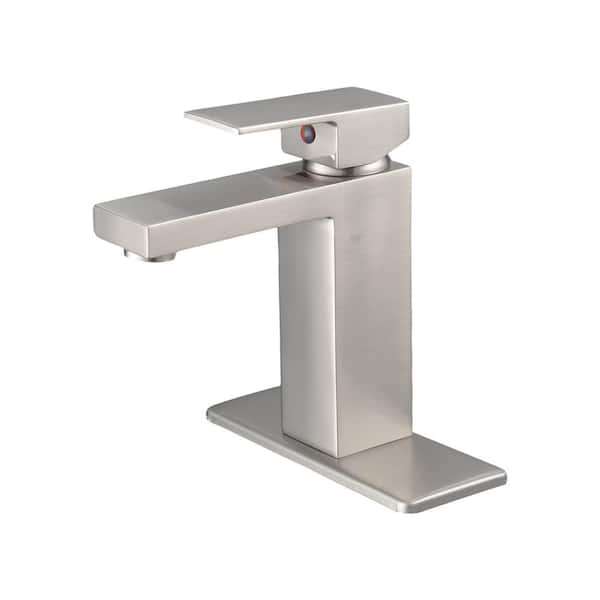 Unbranded Single Hole Single-Handle Low-Arc Bathroom Faucet in Brushed Nickel