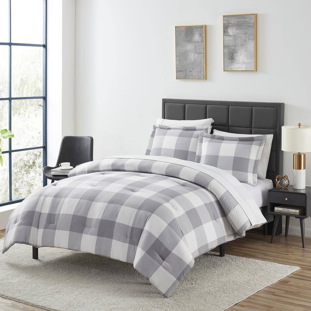 Queen White Microfiber Down Alternative Bed in a Bag Set