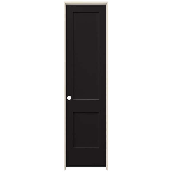 JELD-WEN 24 in. x 96 in. Monroe Black Painted Right-Hand Smooth Solid Core Molded Composite MDF Single Prehung Interior Door