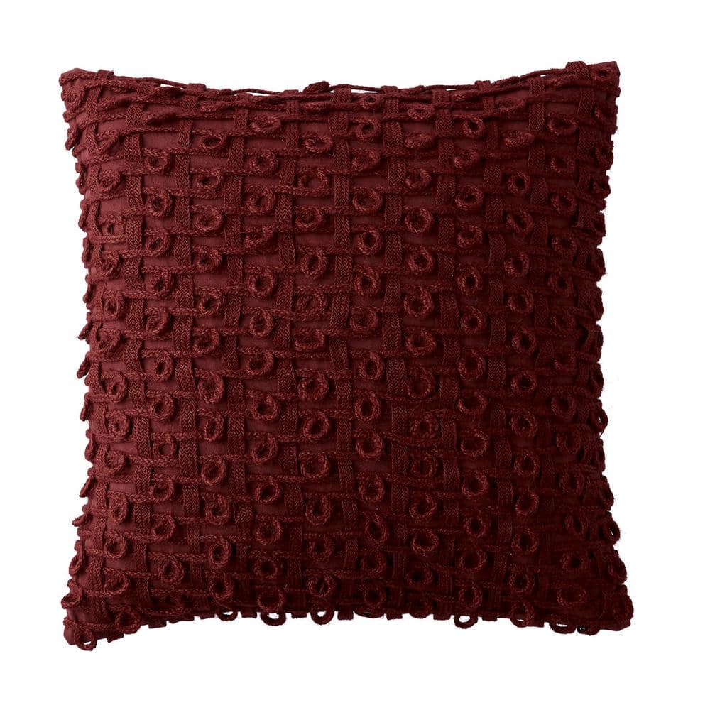 The Pillow Collection Set of 2 18 x 18 Down Filled Dazu Geometric Throw Pillows 2 Piece Sapphire 