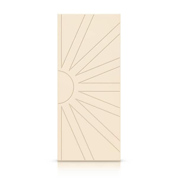 CALHOME 24 in. x 80 in. Hollow Core Beige Stained Composite MDF Interior Door Slab