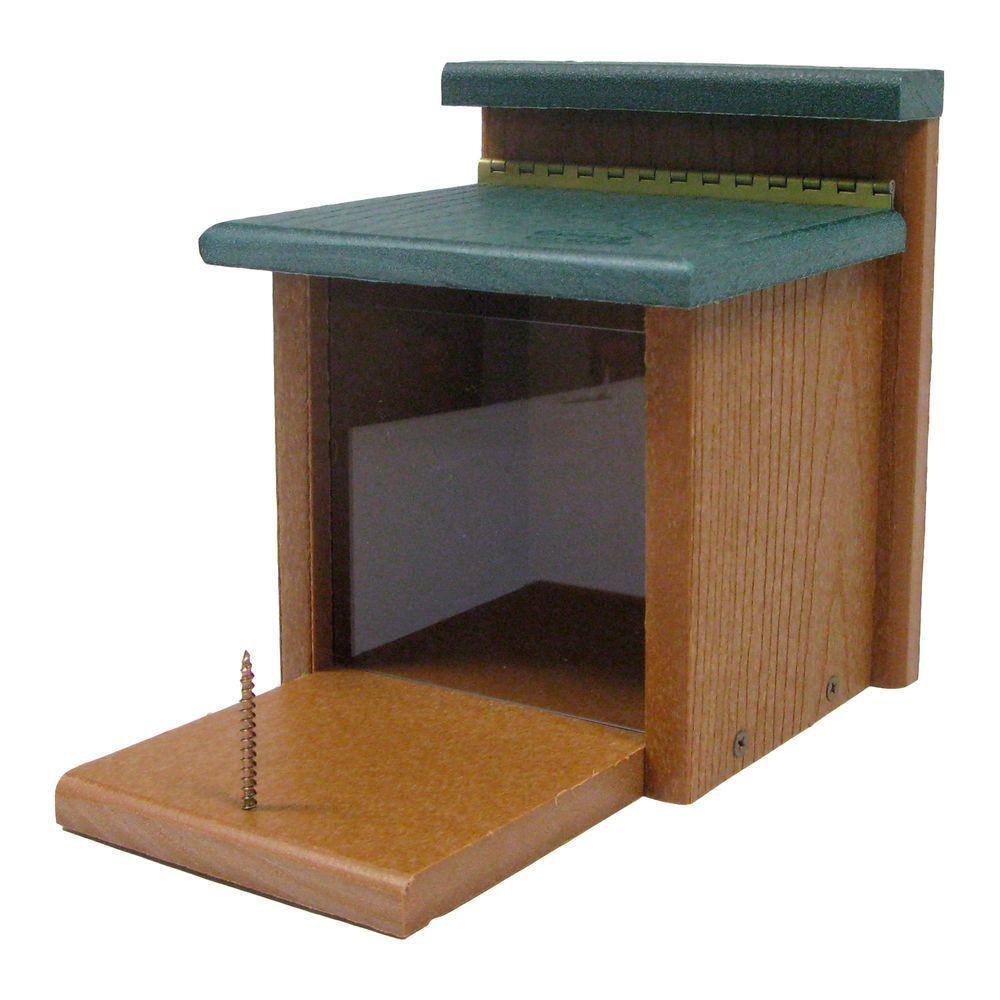 LLLucky Hamster Squirrel Chinchilla Feeding House Wooden Munch Box Feeder Rest Platform