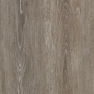 Brushed Oak Taupe 4 MIL x 6 in. W x 36 in. L Grip Strip Water Resistant Luxury Vinyl Plank Flooring (24 sqft/case)