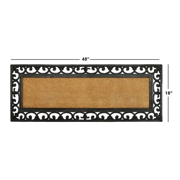 Irongate Natural 18 in. x 48 in. Rubber and Coir Non-Slip Outdoor Door Mat