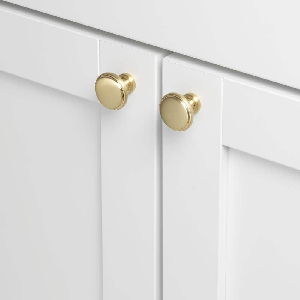 Champagne Gold Round Zinc Alloy Cabinet Knob Multipack