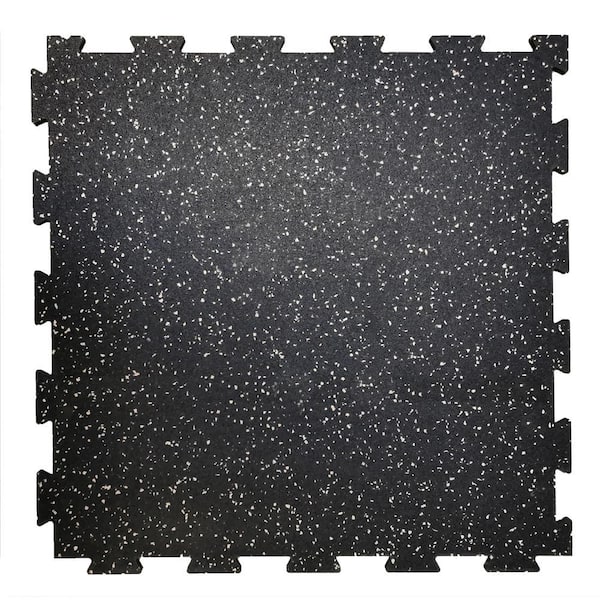 Pro Series Grey-DDG 6 mm 24 in. W x 24 in. L Interlocking Rubber Tile Box of 10 (40 sq. ft.)