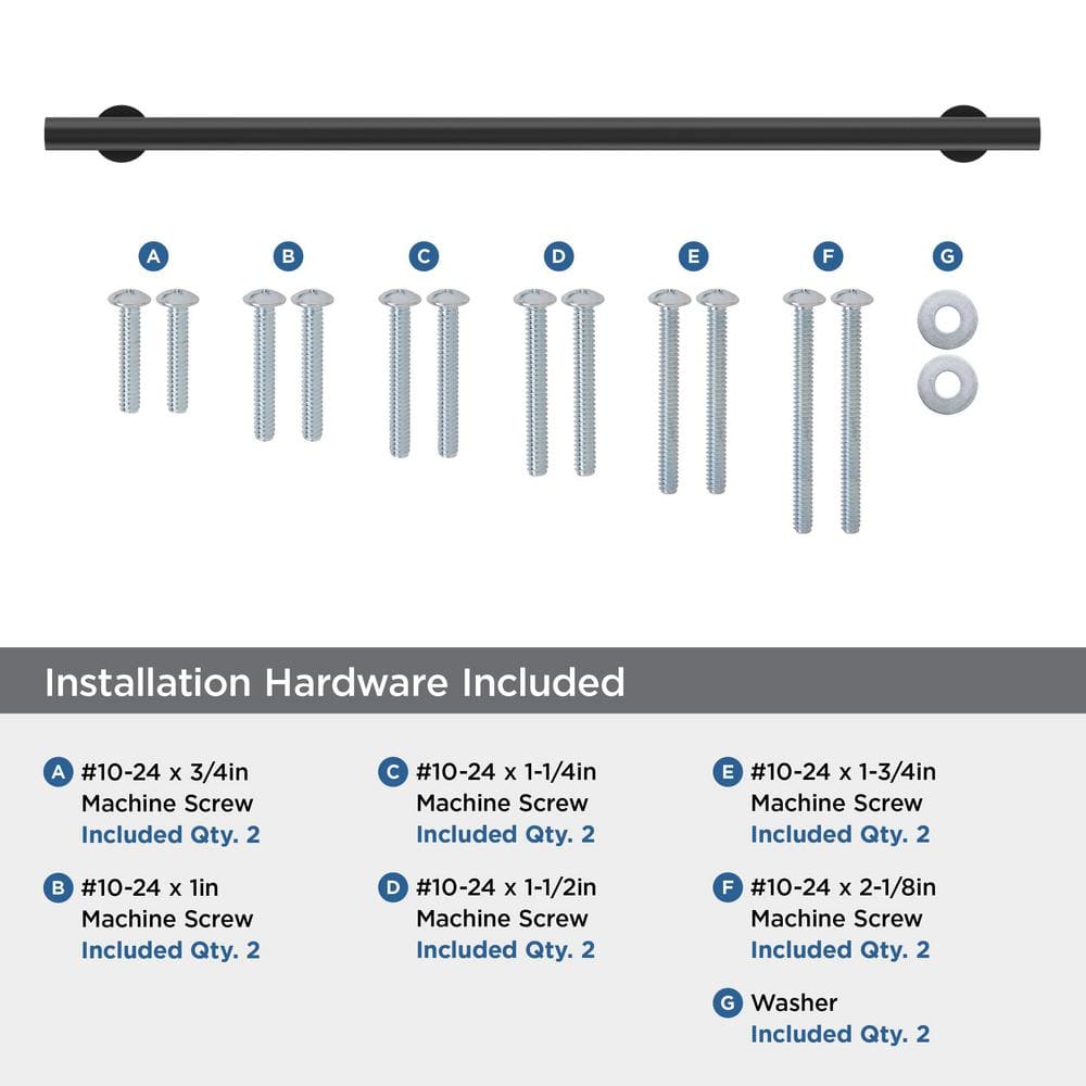 Matte Black 18-Inch Radius Appliance Pull Handle