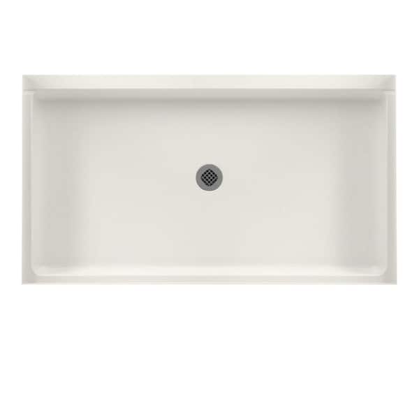 Swan 32 in. x 60 in. Solid Surface Single Threshold Center Drain Shower Pan in Bisque