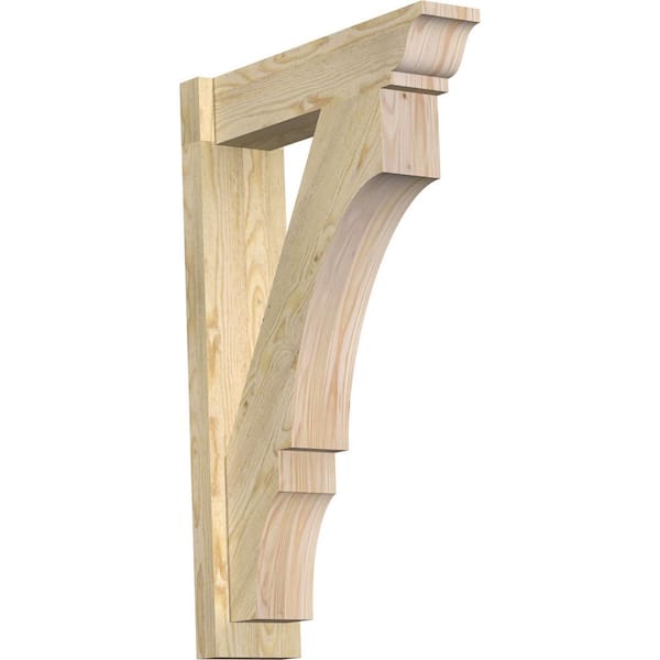 Ekena Millwork 6 in. x 34 in. x 22 in. Douglas Fir Balboa Traditional Rough Sawn Outlooker
