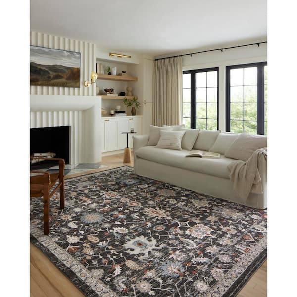 Odette Charcoal/Multi 2 ft. - 3 in. x 3 ft. - 10 in. Oriental Area Rug