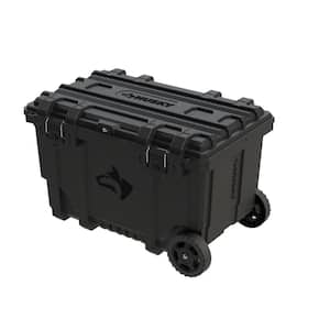 23 in. Black Heavy Duty Large Rolling Toolbox with Tool Tray and Keyed Lock