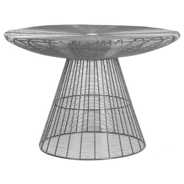 SAFAVIEH Reginald 29 in. Gray Coffee Table with Pedestal Base