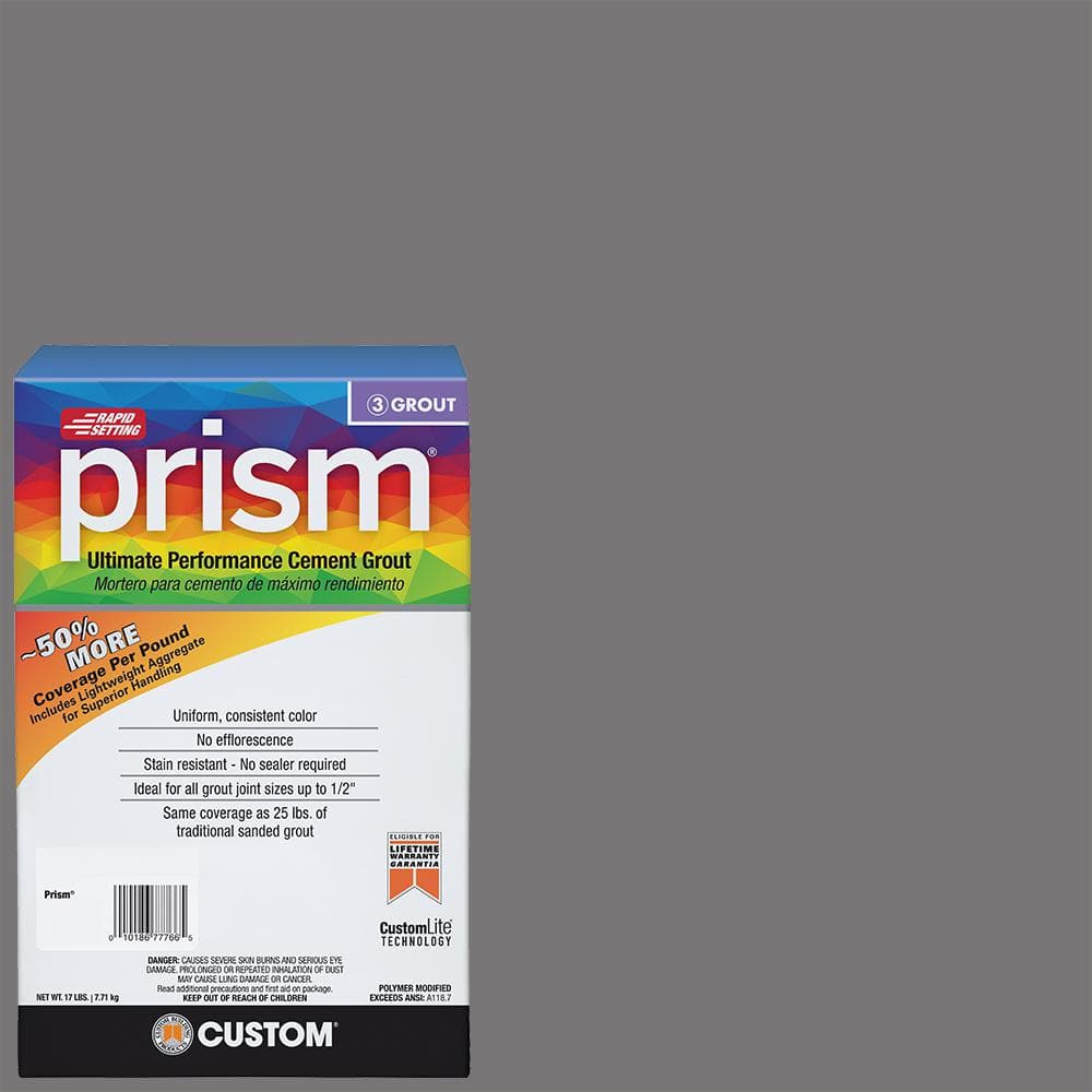 Custom Building Products Prism #19 Pewter 17 lb. Ultimate Performance Grout, Silver