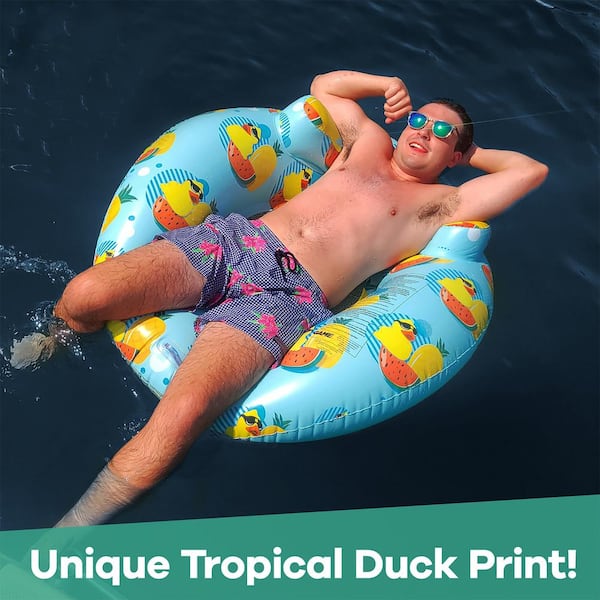 GAME Tropical Derby Duck Inflatable Pool Float 51829-BB - The Home Depot
