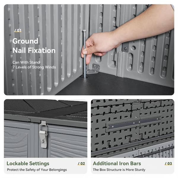 Sizzim 4 ft. 7.9 in. W x 2 ft. 2.4 in. D x 6 ft. H Resin Shed