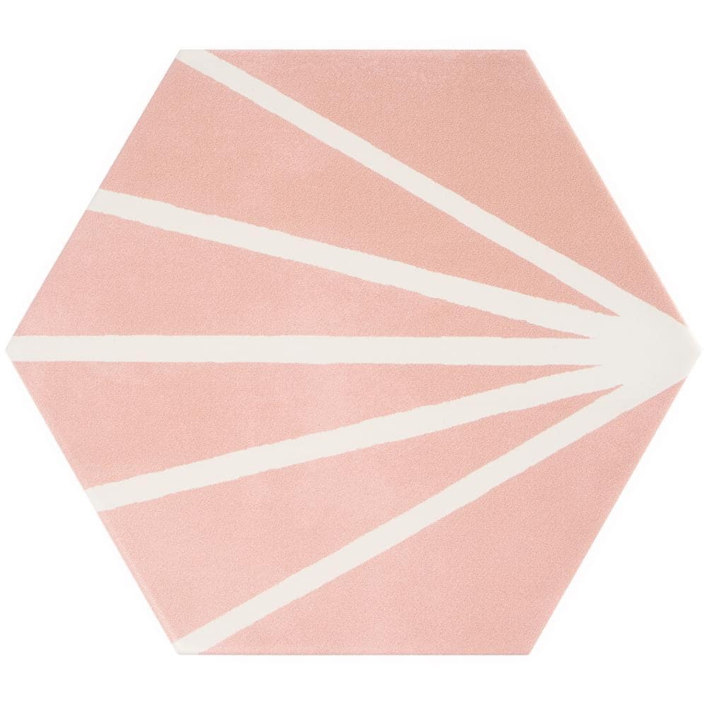 Blush Pink Matte Porcelain Hexagon Tile for Walls and Floors