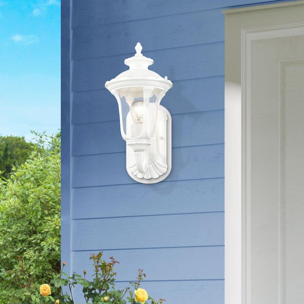 Whitingham 1 Light Textured White Outdoor Wall Sconce price history on PriceWatchPro