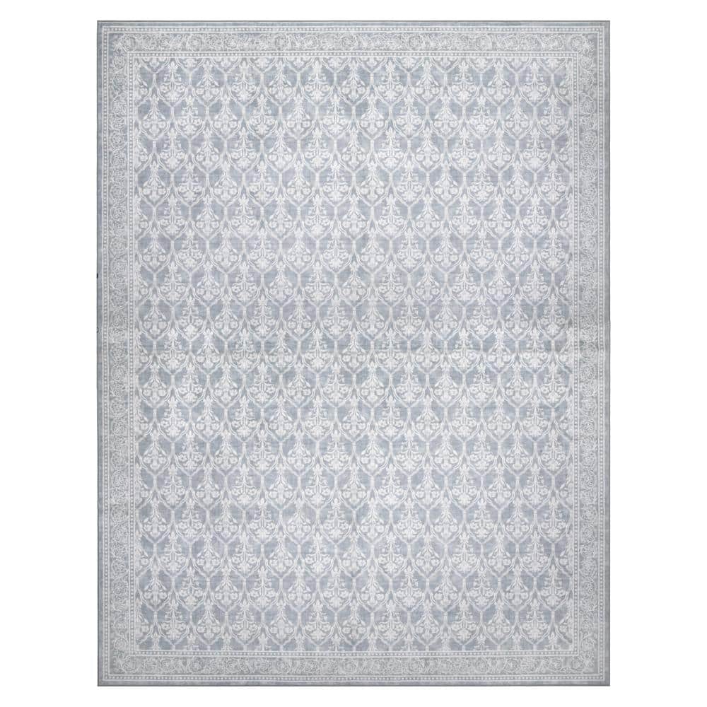 Eden 8 ft. X 10 ft. Gray Trellis Machine Washable Area Rug price history on PriceWatchPro