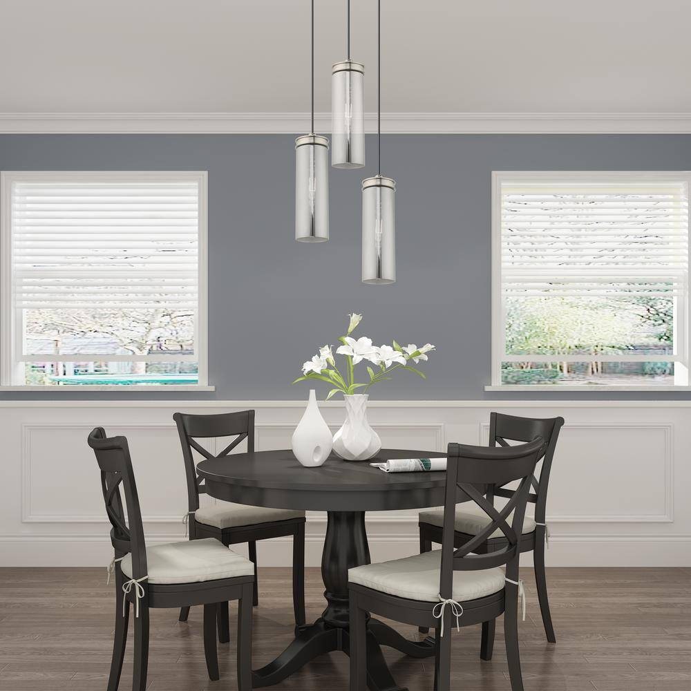 Sleek Smoke Glass Mini Pendant with Brushed Nickel Finish