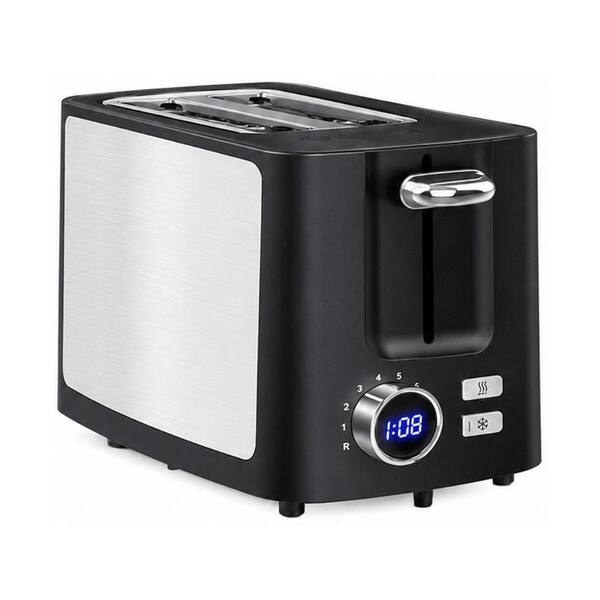 Digital 2 Slice Wide Slot Toaster with LCD Timer and 9-Level Browning Control